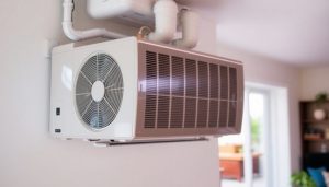 Modern HVAC unit in a residential setting.